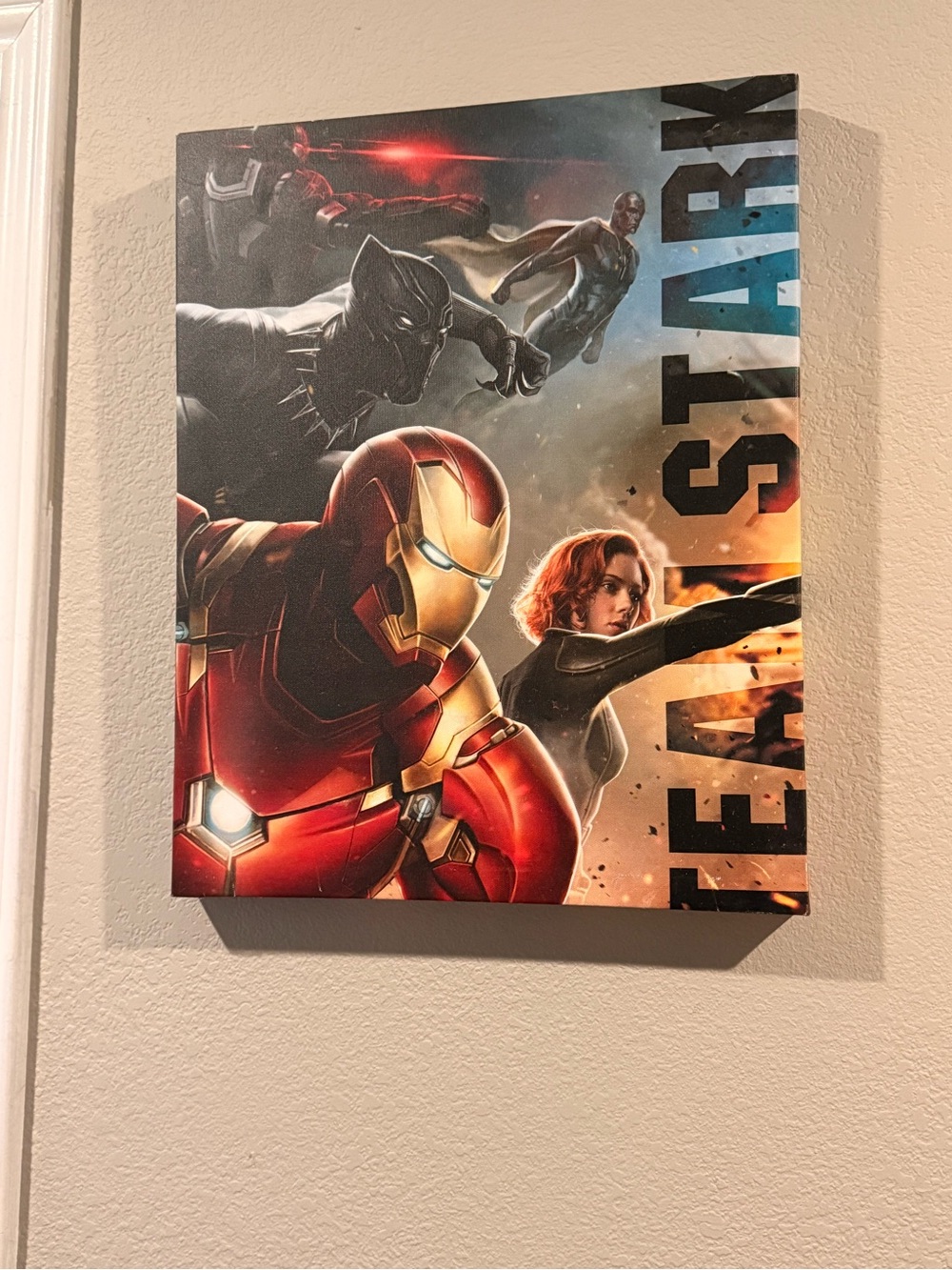 Marvel Team Stark Wall Art - Red, Black, Gold